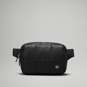 NWT Lululemon Quilted Grid Belt Bag Hand Warmer 1.5L Black Silver